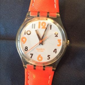 Swatch Neon Orange Watch